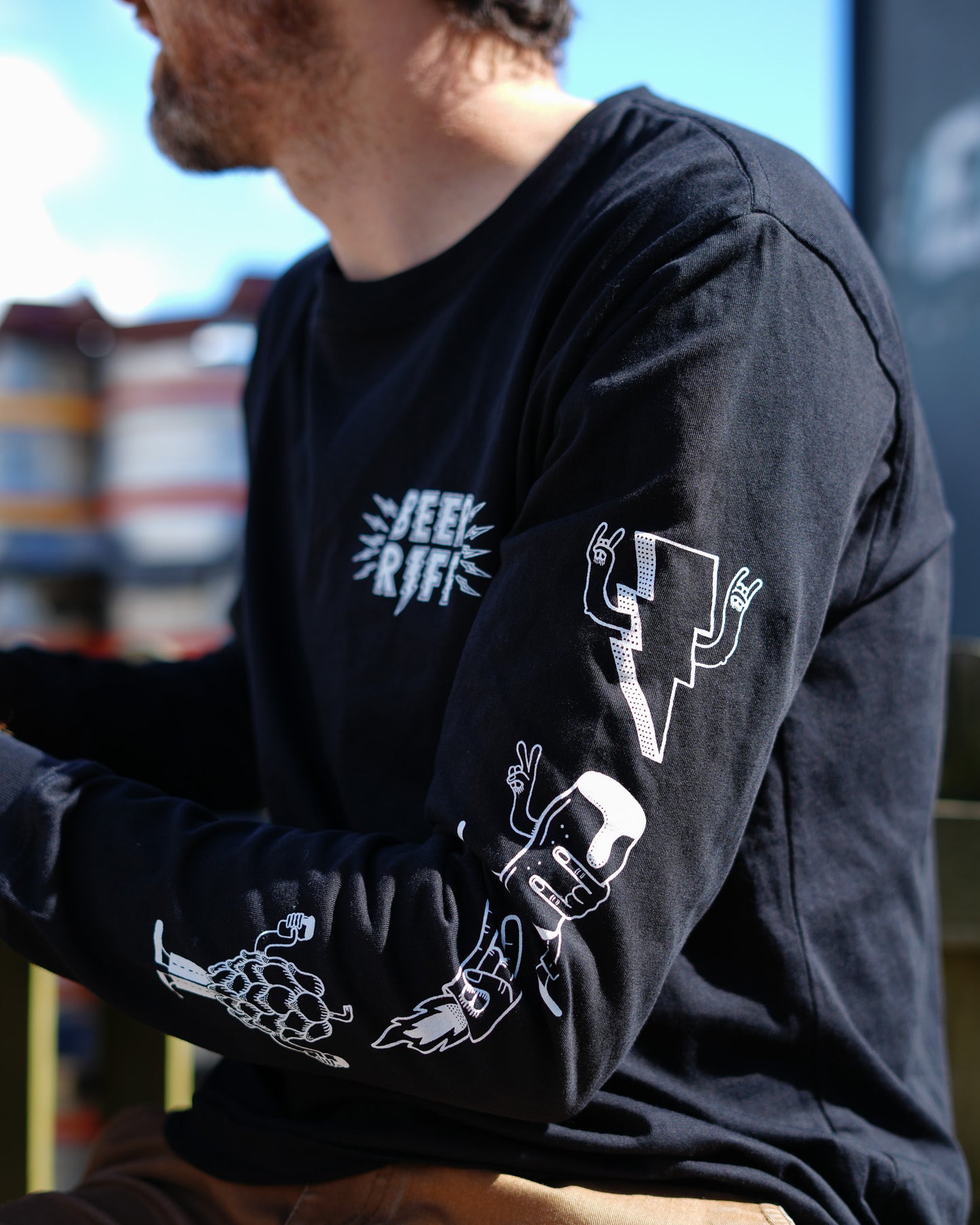 Beer Riff  LongSleeve Black