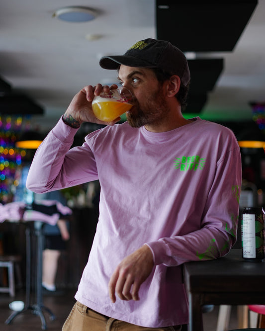 Beer Riff  LongSleeve Pink