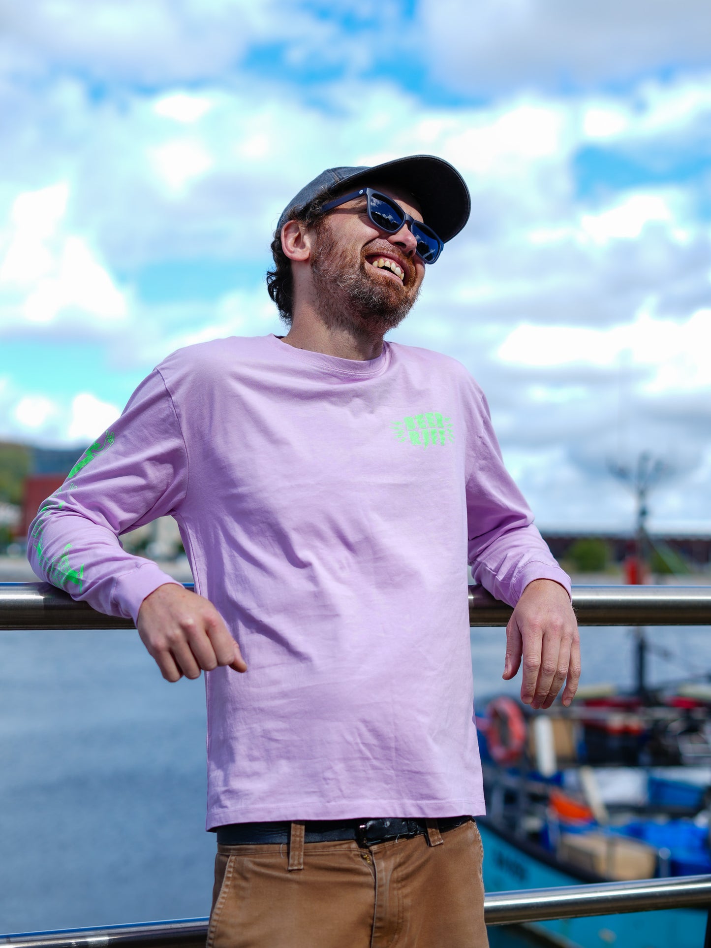 Beer Riff  LongSleeve Pink